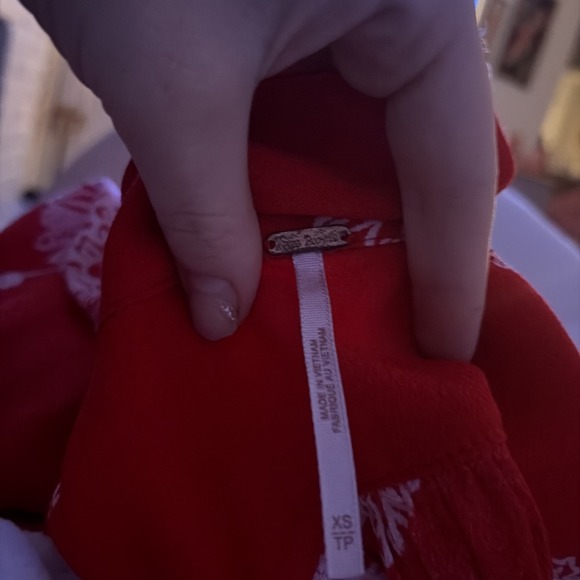 Free People Women's Red Floral Dress Sizes  Size00-2 - Picture 8 of 8